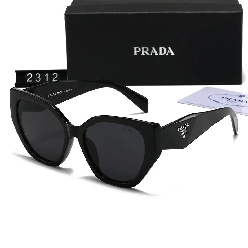 Prada Prada 2312 Black Cat-Eye Sunglasses Black - 1
