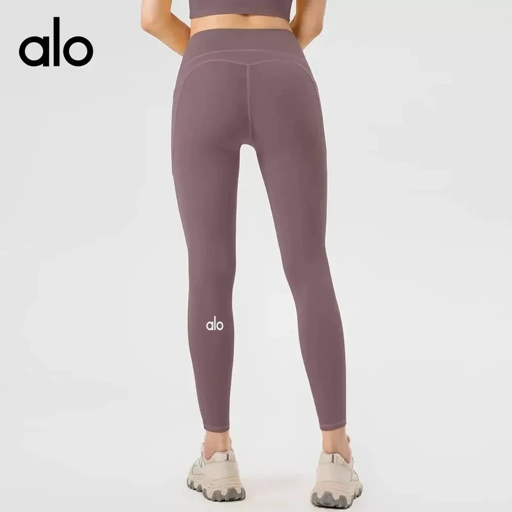 Alo Yoga Alo Yoga Leggings '酱紫' Women's Fitness Pants Purple - 1