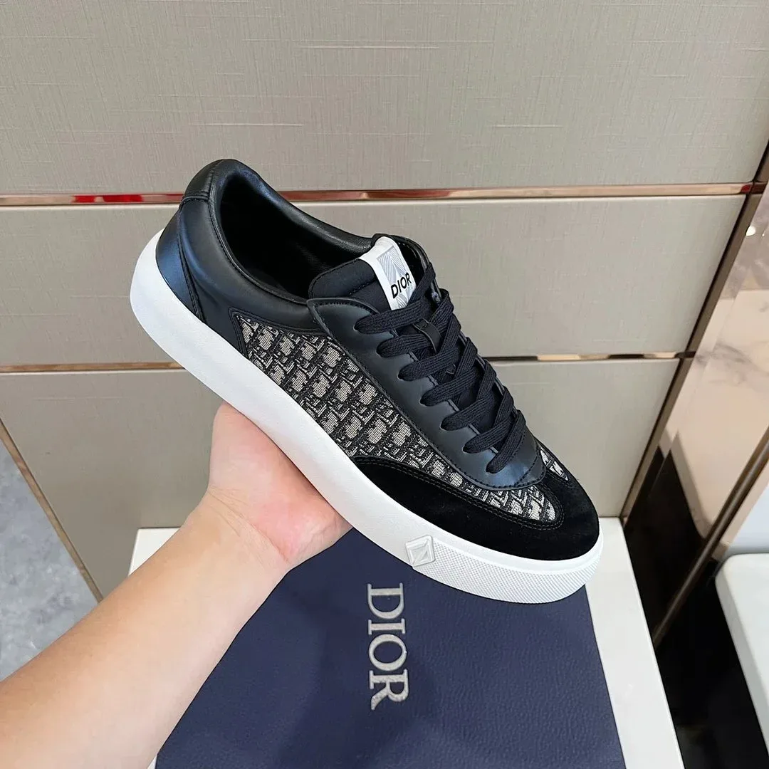 Dior Dior Dior Oblique Monogram Black and Beige Sneakers Black