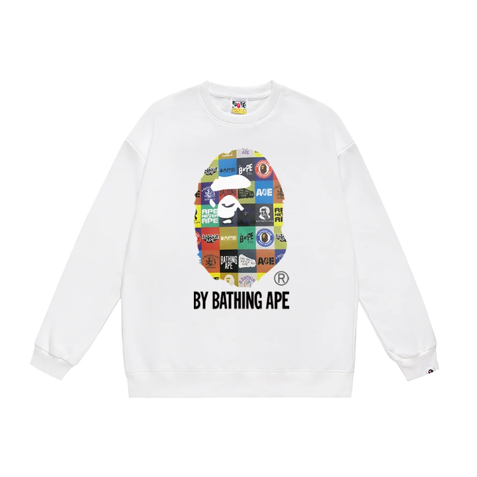 A Bathing Ape BAPE BAPE STA White Graphic Crewneck Sweatshirt White - 1