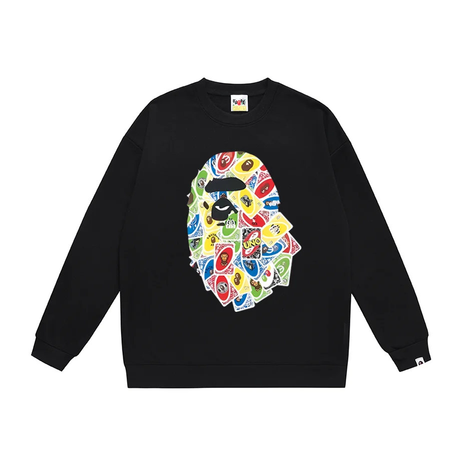 A Bathing Ape A Bathing Ape BAPE STA Black Colorful Print Sweatshirt Black - 1