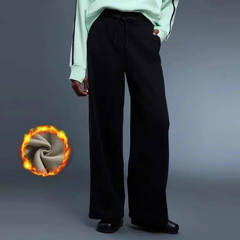 Other Black Solid Wide Leg Pants Black - 1