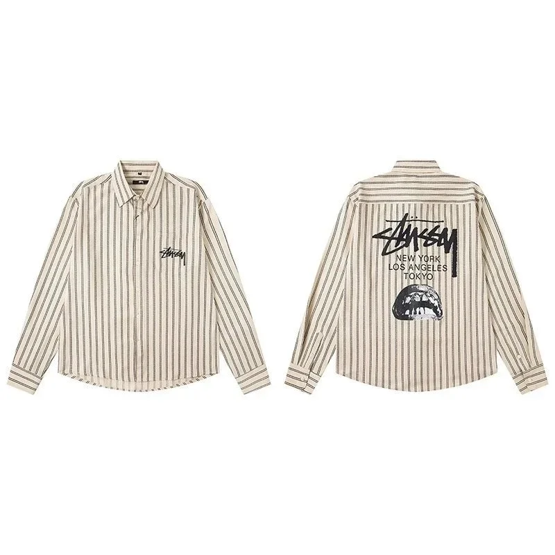 Stussy Stussy International Apricot Stripe Shirt Beige