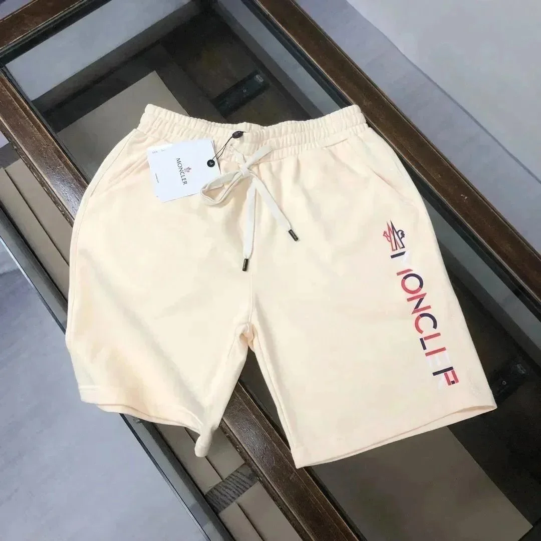 Moncler Moncler Beige Letter Print Shorts Beige