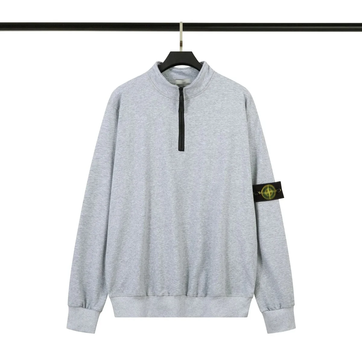 Stone Island 68-15 Grey Half-Zip Sweatshirt