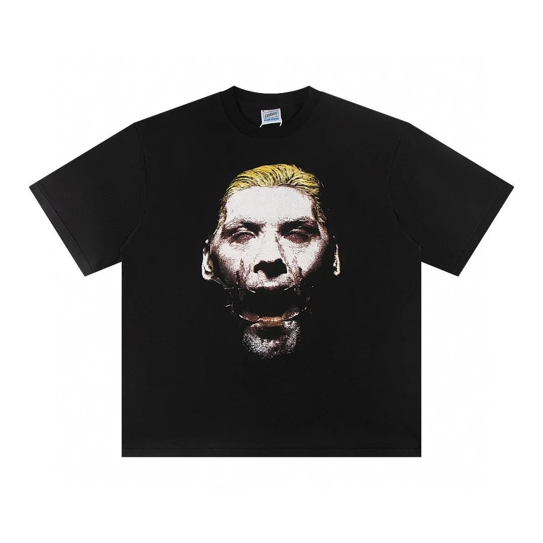 Other Black Graphic Face Print T-Shirt Black - 1