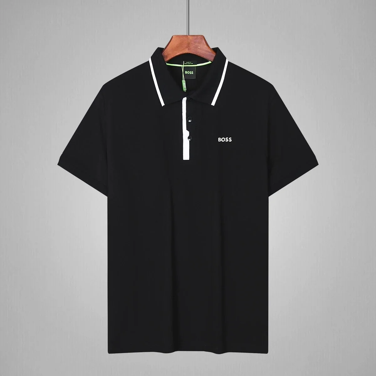 Hugo Boss Hugo Boss Black Polo Shirt with White Trim Black - 1