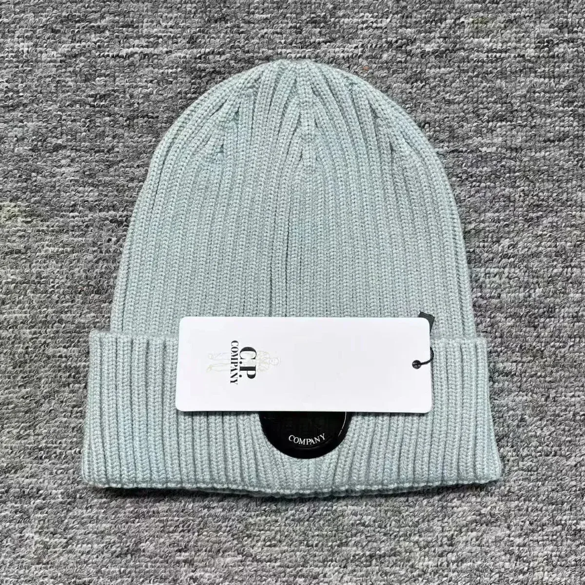 CP Company CP Company Light Blue Beanie Hat Blue - 1