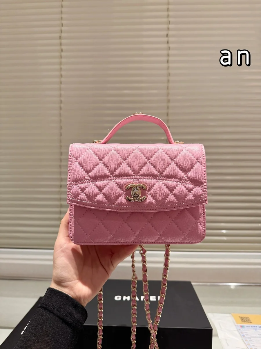 Chanel Chanel Classic Flap Pink Quilted Leather Bag Pink