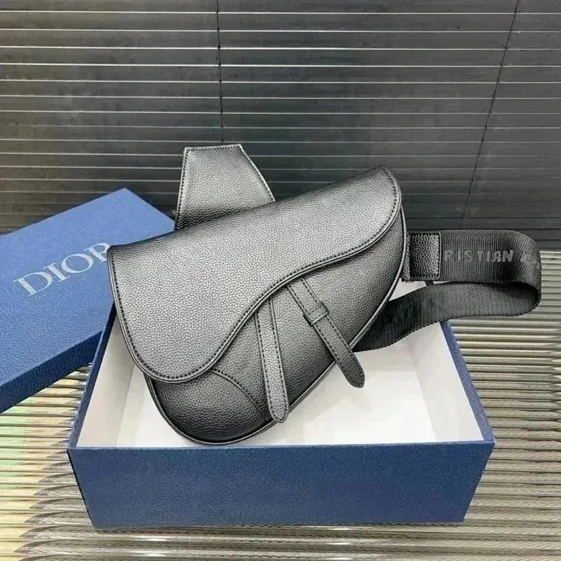 Dior Dior Saddle Black Crossbody Bag Black