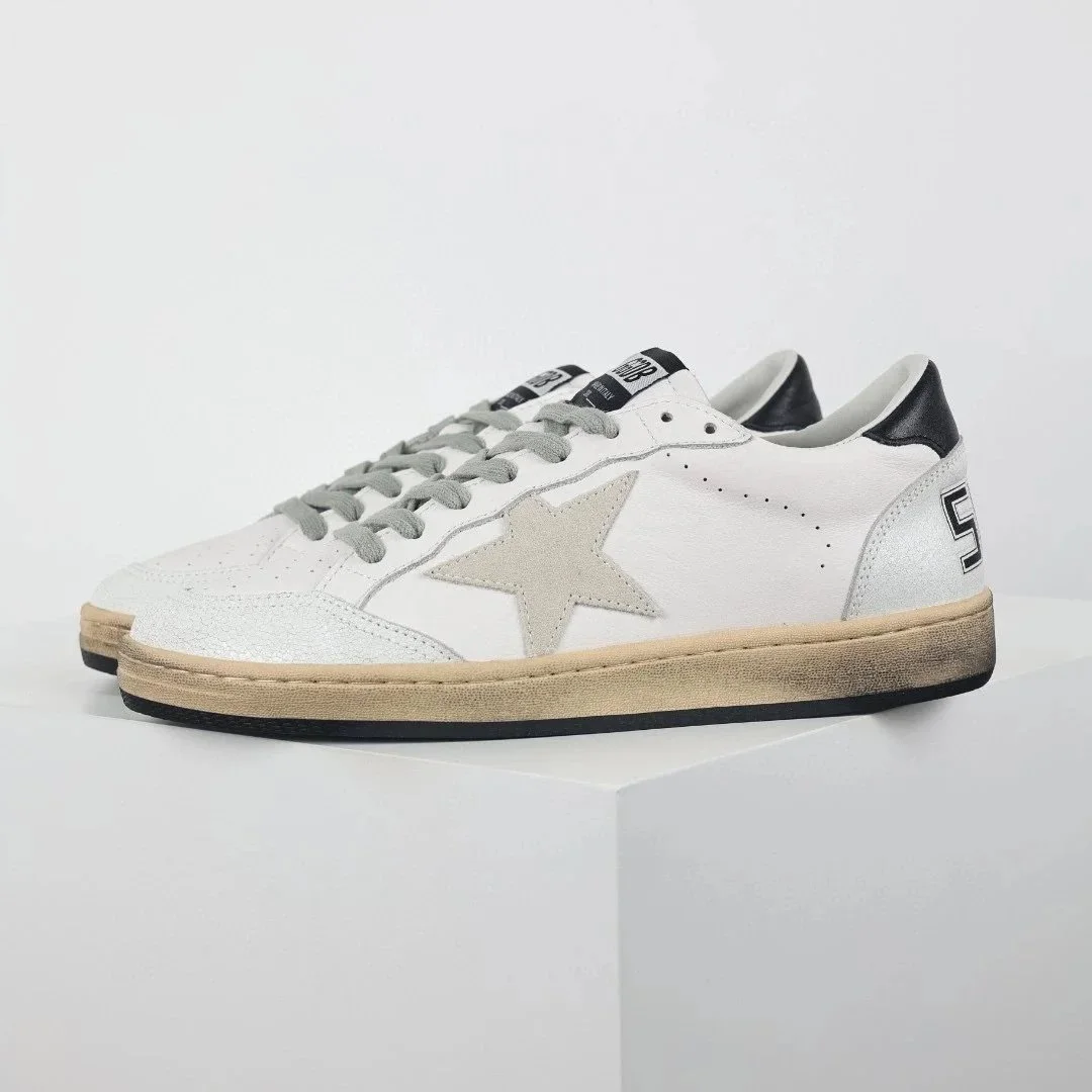 Golden Goose Golden Goose Super-Star White/Grey Star Sneakers White - 1