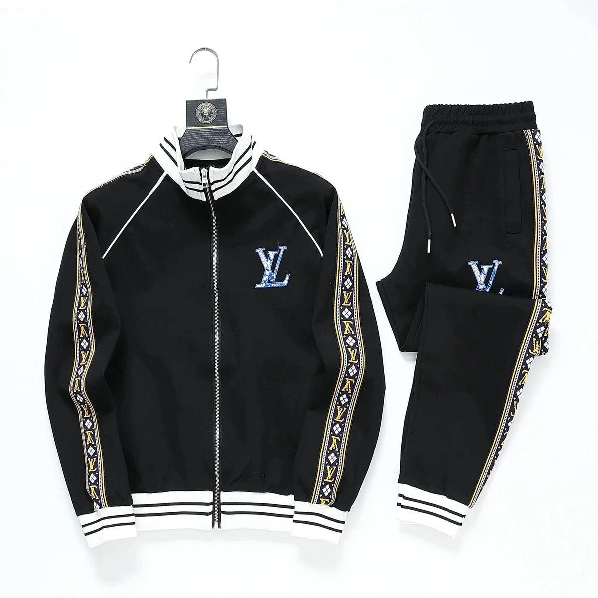 Louis Vuitton Louis Vuitton Monogram Black/Gold/Blue Tracksuit Black