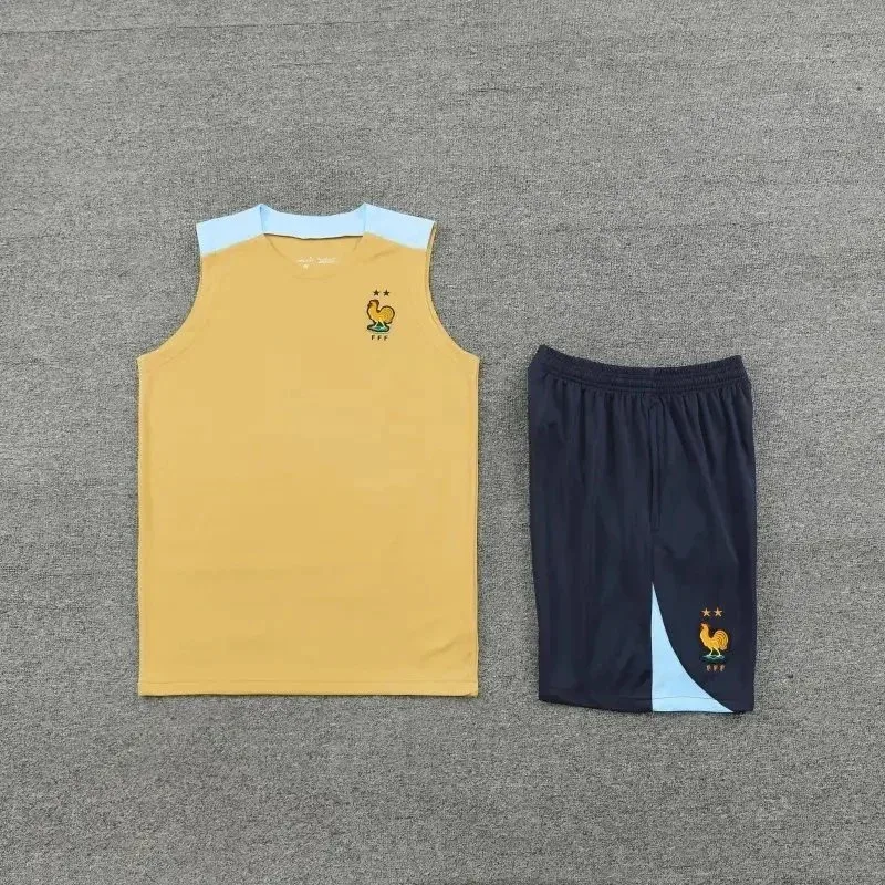 Other France Football Jersey Set Yellow/Blue Shorts Yellow - 1