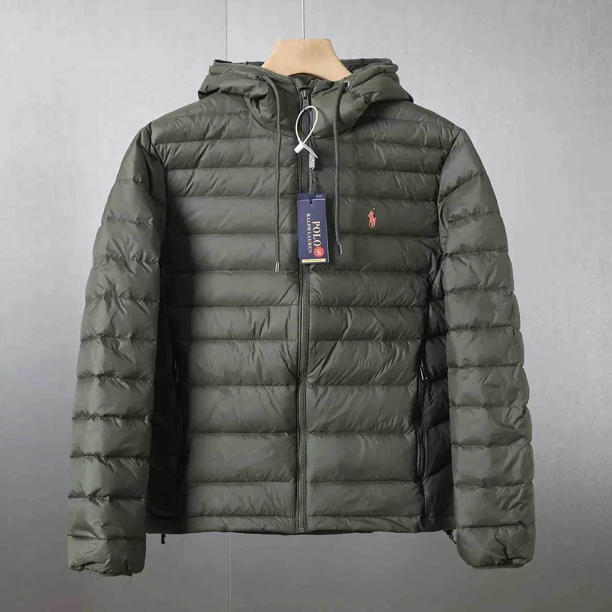 Polo Ralph Lauren Polo Ralph Lauren Military Green Hooded Puffer Jacket Green - 1