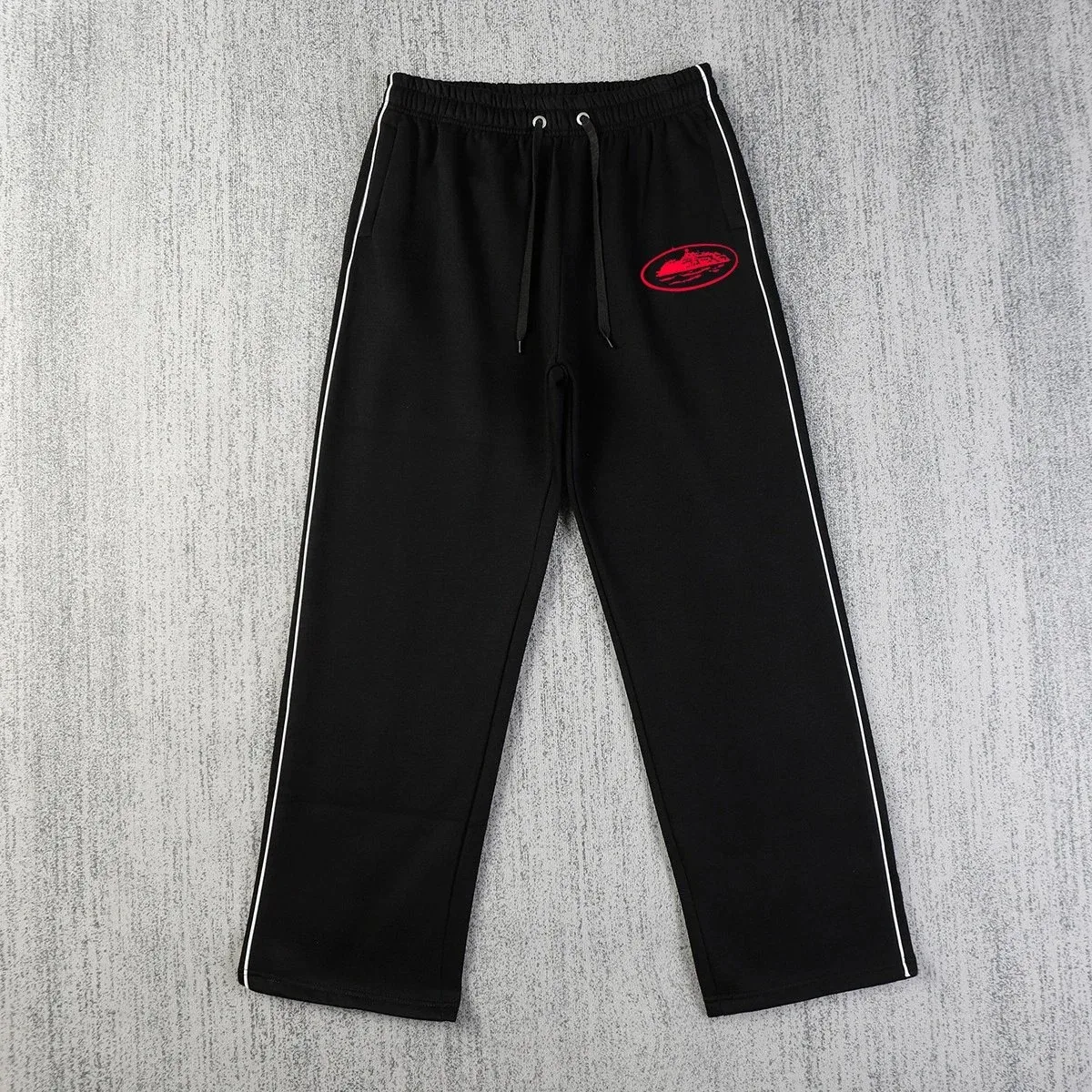 Palm Angels Palm Angels Track Black Red White Track Pants Black - 1