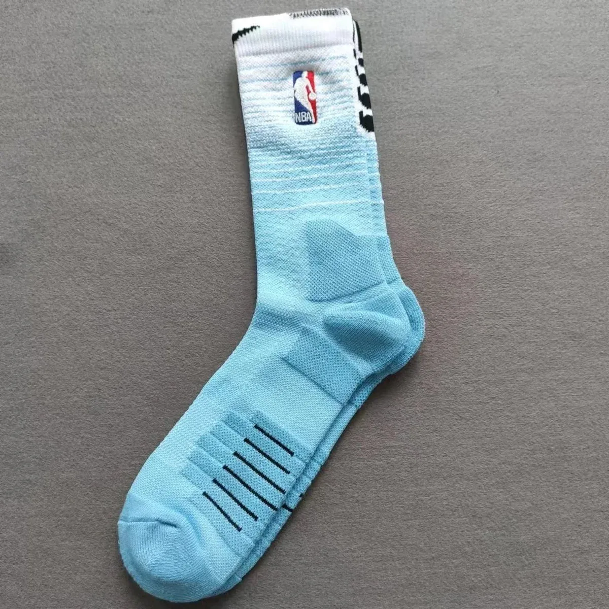 Other NBA Logo Socks Sky Blue/White Unisex Sport Socks Blue - 1