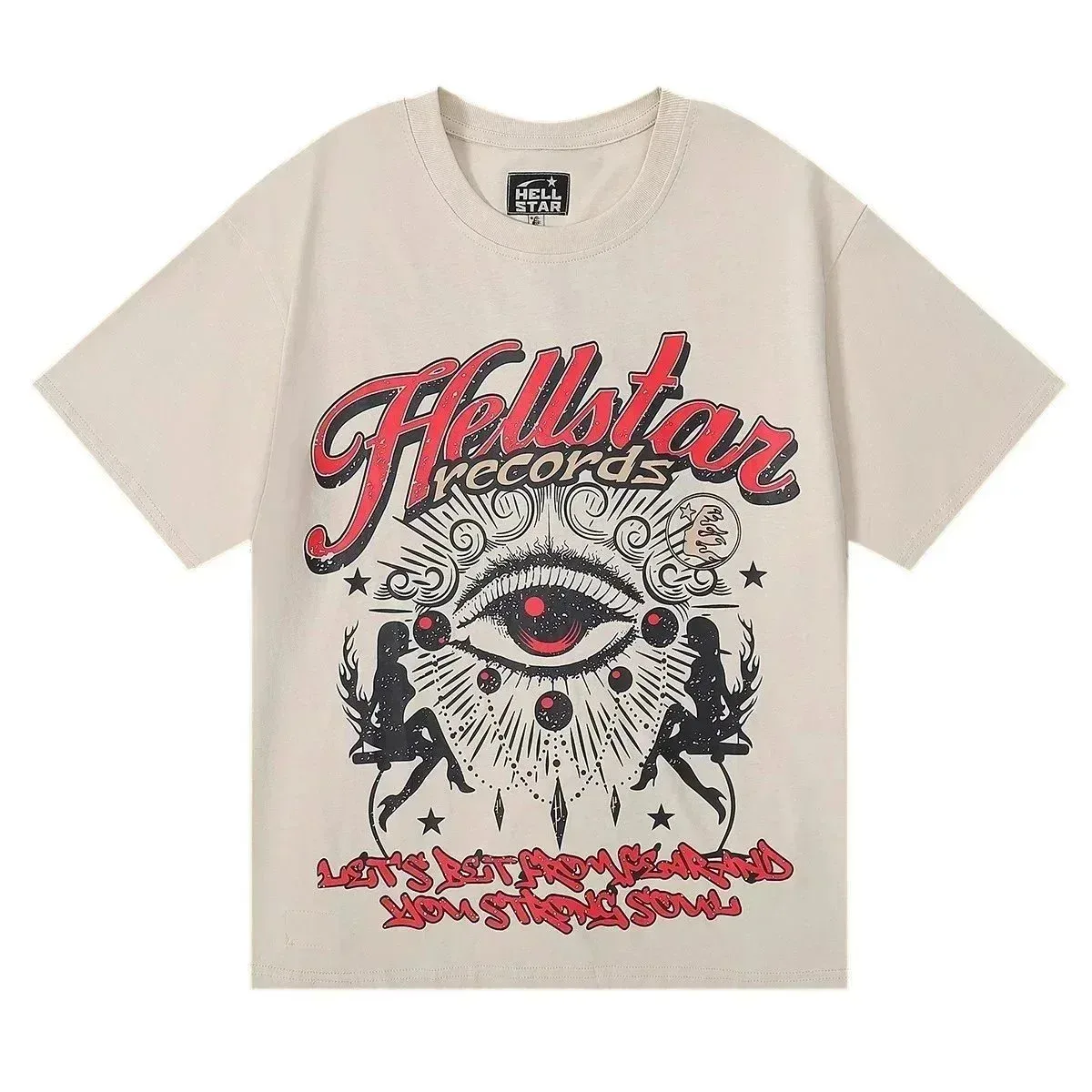 Hellstar Hellstar Records Let's Be Strong Soul T-Shirt Beige - 1