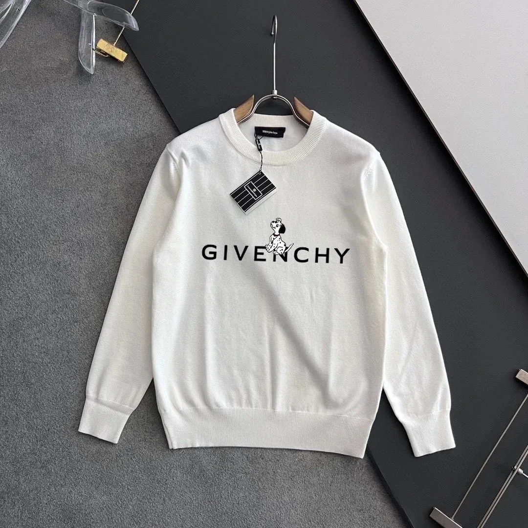 Givenchy Givenchy Givenchy White/Black Knit Sweater White
