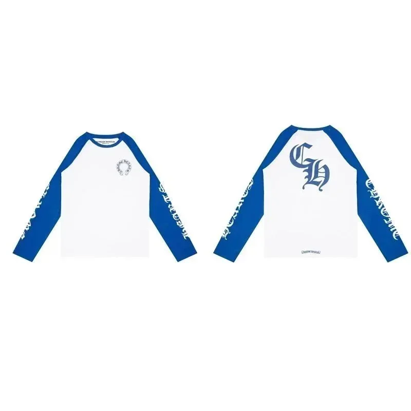 Chrome Hearts Chrome Hearts Blue/White Raglan Long-Sleeve T-Shirt Multicolor
