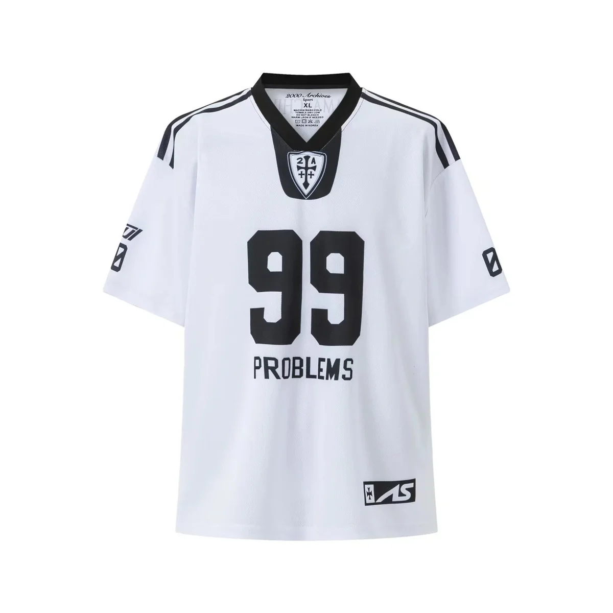 Other Oversized White/Black 99 Problems Sports Jersey White - 1