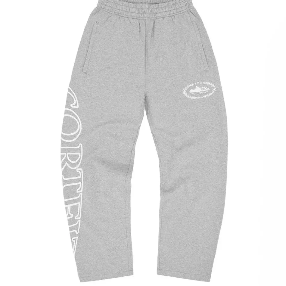 Corteiz Cortez Grey Logo Sweatpants Grey - 1
