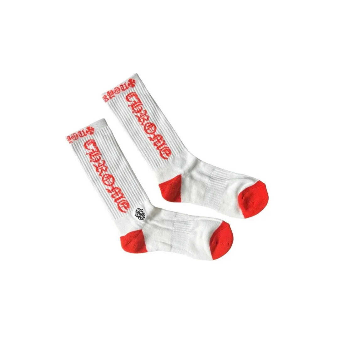 Chrome Hearts Chrome Hearts CH Cross Socks White/Red White