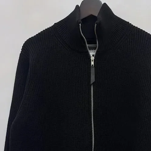 Other Black Modal Zip-Up Sweater Black - 1