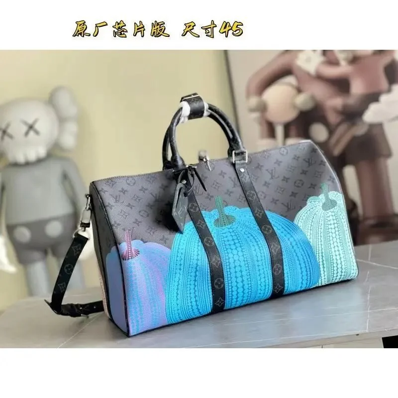Louis Vuitton Louis Vuitton Keepall Original Chip Bag Blue Pattern Travel Duffle Blue