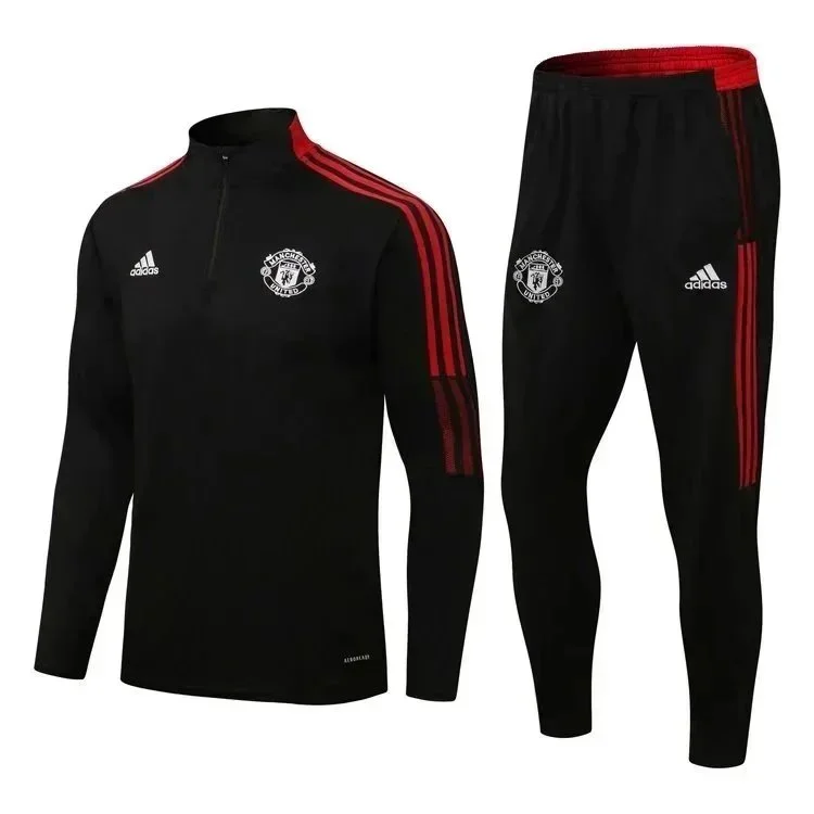 Adidas Adidas Tiro 2122 Black/Red Manchester United Tracksuit Set Black
