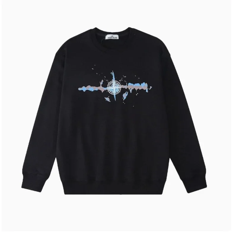 Stone Island Stone Island Black Compass Splatter Sweatshirt Black