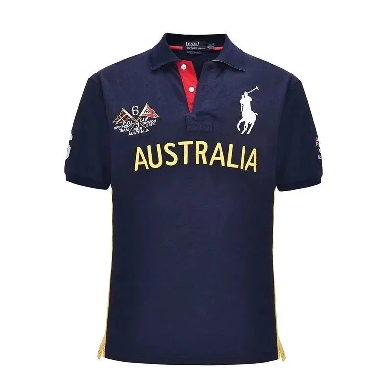Polo Ralph Lauren Polo Ralph Lauren Australia Polo Shirt Navy Yellow Navy - 1