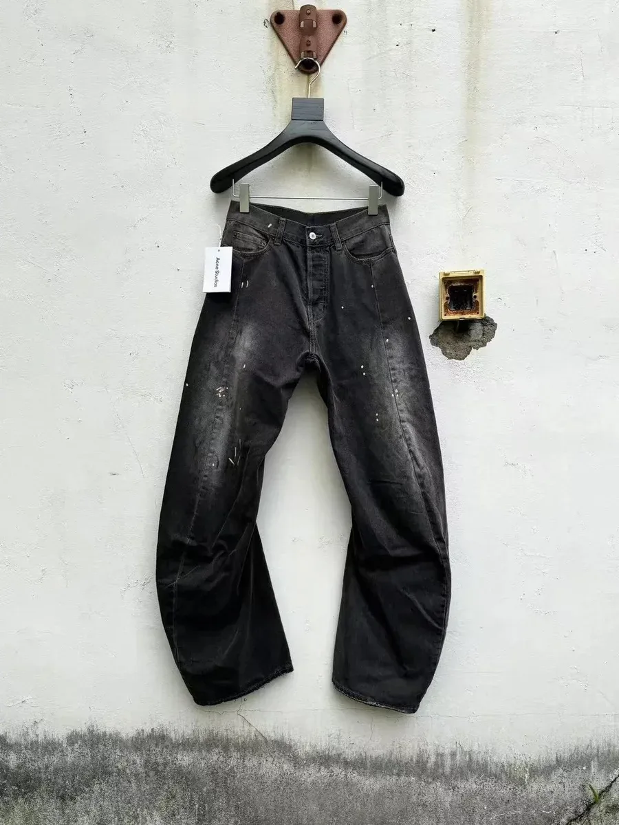 Acne Studios Acne Studios Black Splatter Trousers Black