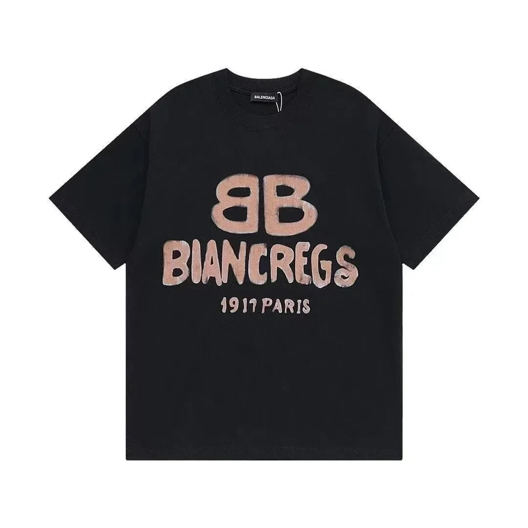 Balenciaga Balenciaga BB 1917 Paris Black T-Shirt Black