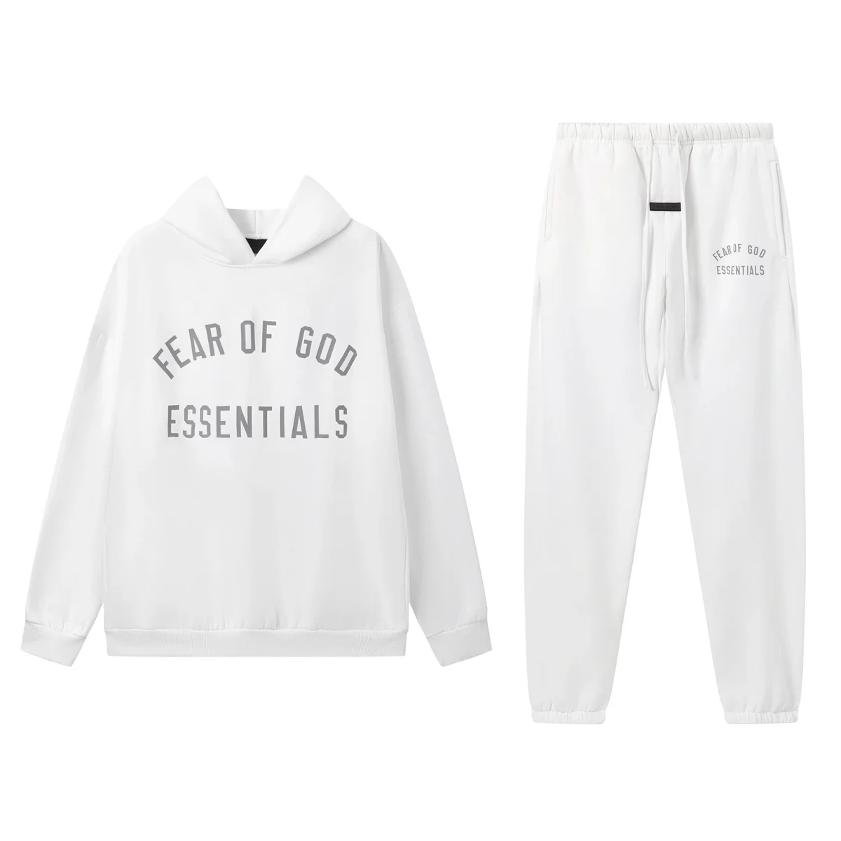 Fear of God Fear of God Essentials White Hoodie & Pants Set White - 1