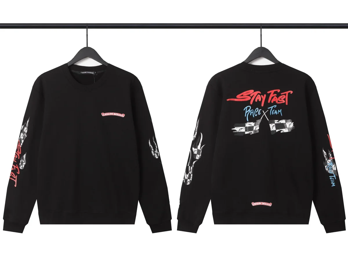 Chrome Hearts Chrome Hearts Stay Fast Race Team Black Sweatshirt Black - 1