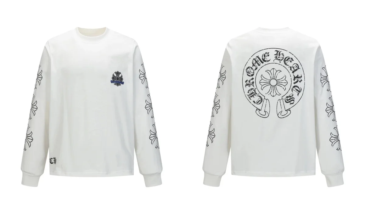 Chrome Hearts Chrome Hearts White Floral Cross Long Sleeve T-Shirt White - 1