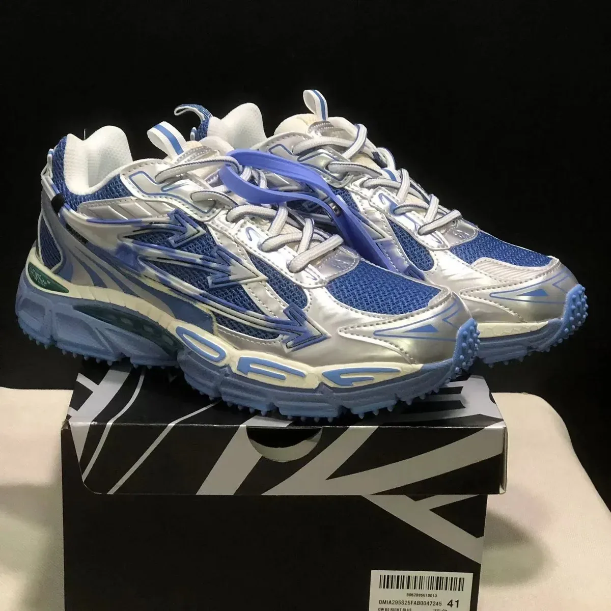 Maison Mihara Yasuhiro Maison Mihara Yasuhiro MMY Blakey Silver Blue Sneakers Silver - 1