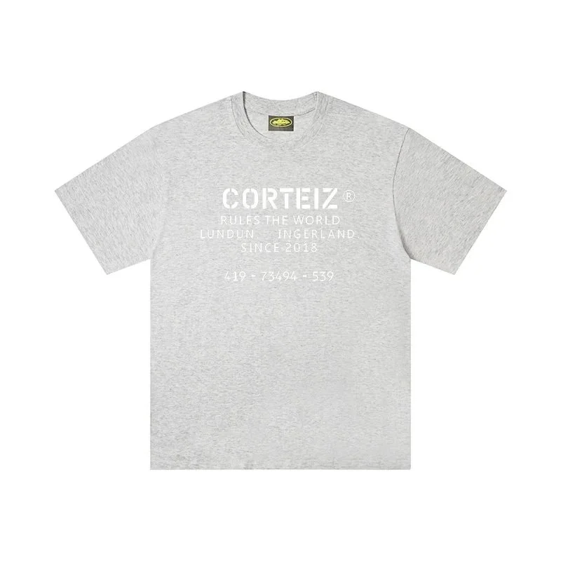 Corteiz Corteiz Rules the World Grey T-Shirt Grey - 1