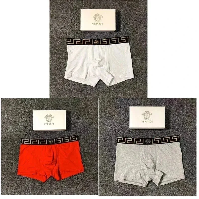 Versace Versace 3-Pack Boxer Briefs White/Grey/Red Gift Box Set Multicolor