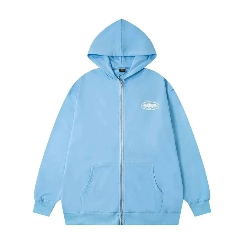 Other Baby Blue Zip-Up Hoodie Blue - 1