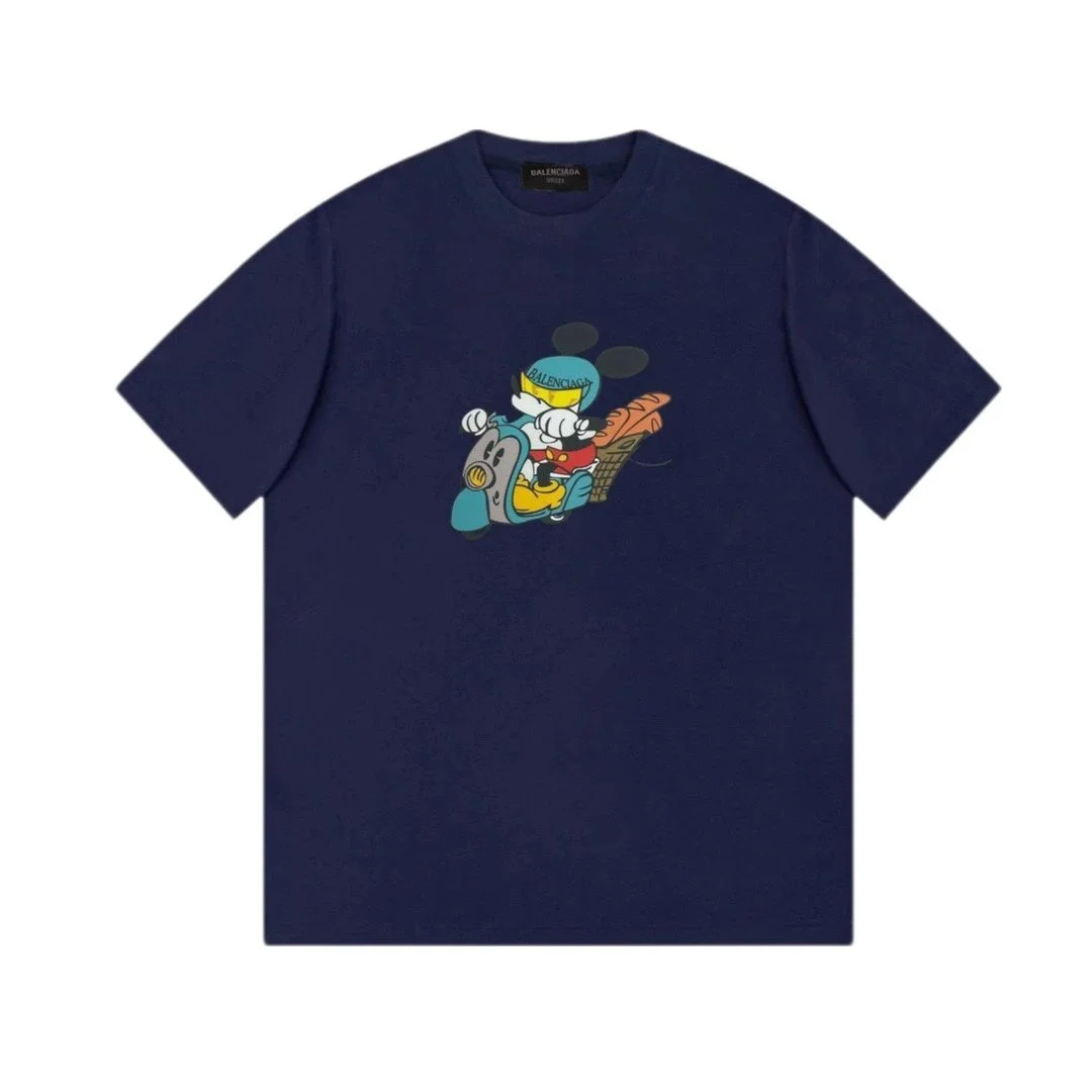 Balenciaga Balenciaga Mickey Mouse Navy T-Shirt Navy - 1