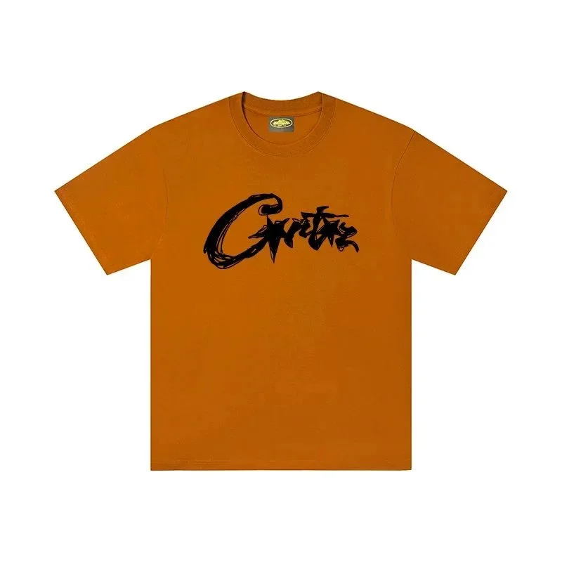 Other Unisex Orange 'Gritty' Script T-Shirt Orange - 1