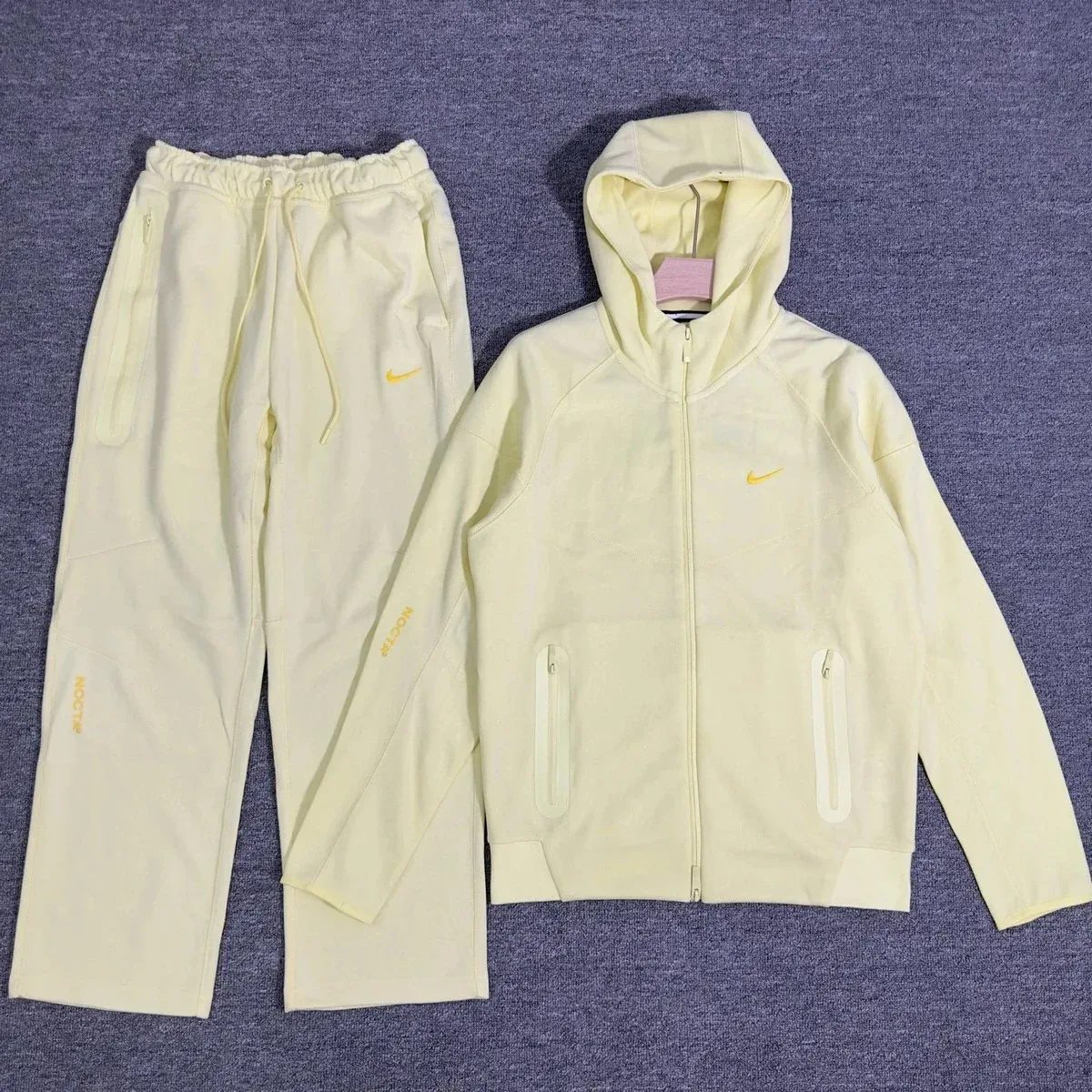 Nike Nike Club Fleece Pale Yellow Co-ord Set Yellow