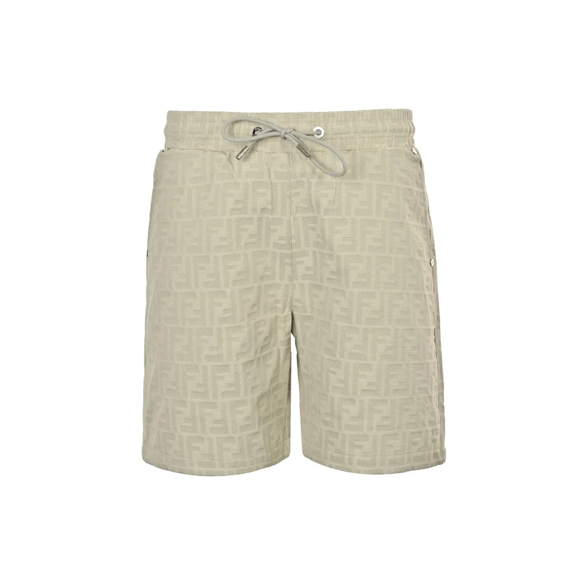 Fendi Fendi Iconic FF Pattern Shorts Beige Beige - 1