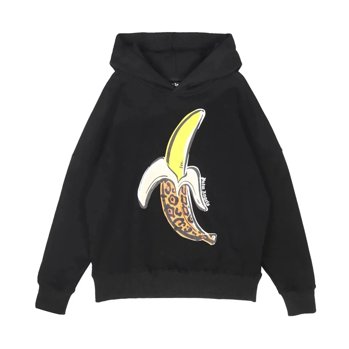 Palm Angels Palm Angels Banana Leopard Print Hoodie Black Black - 1