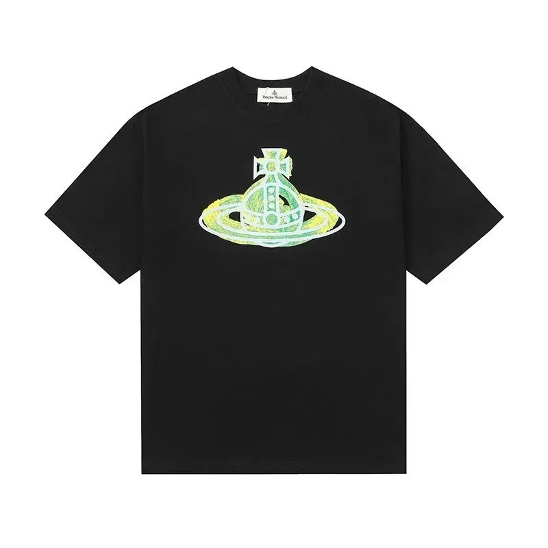 Vivienne Westwood Vivienne Westwood Orb T-Shirt Black Green Print Black - 1
