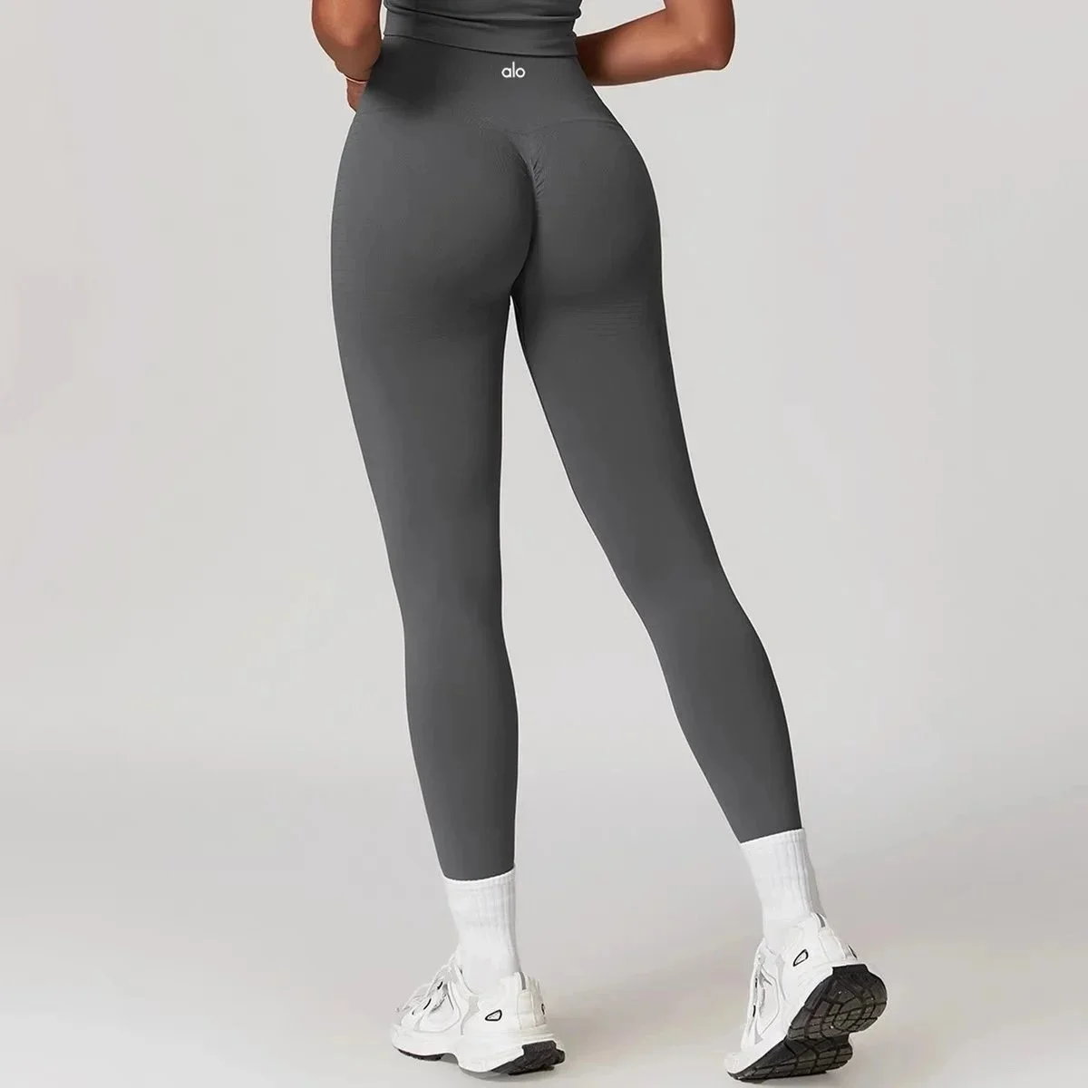 Alo Yoga Alo Seamless Leggings Deep Grey Bottoms Grey - 1