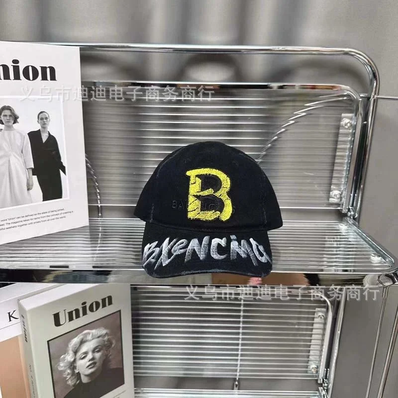 Balenciaga Balenciaga Black Logo Baseball Cap Black
