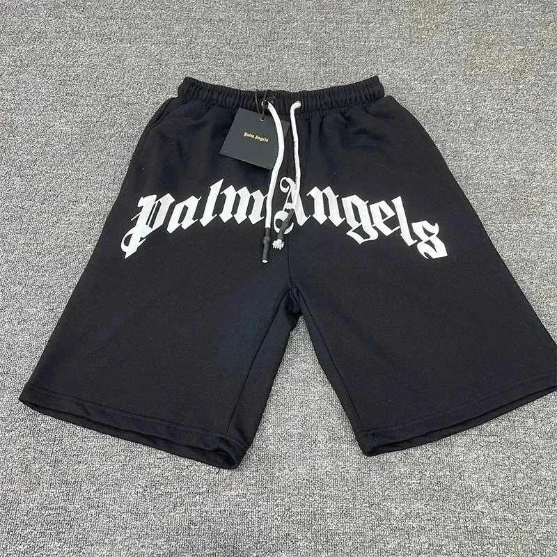Palm Angels Palm Angels Black 'Palm Angels' Logo Shorts Black - 1