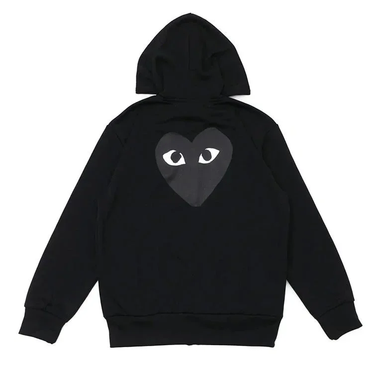 Comme des Garçons Comme des Garçons Black Hoodie with Heart Logo Black - 1